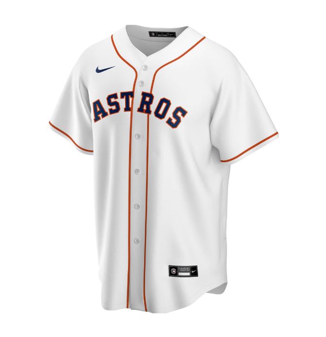 Nike Men Houston Astros White Home 2020 Replica Team Jersey product image 2, provided for visual reference and product