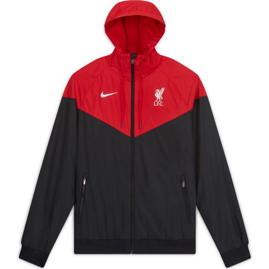 Nike Men Liverpool FC Windrunner Men Woven Jacket-Black/Red product image 1, provided for visual reference and product