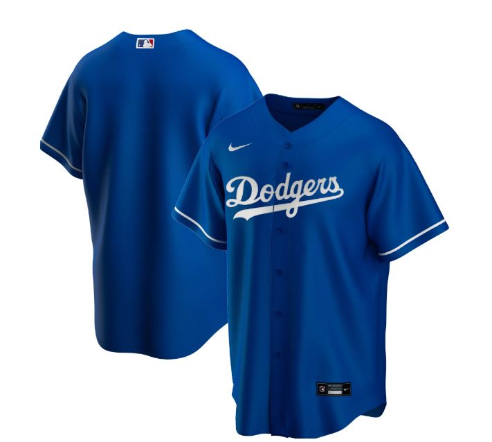 Nike Men Los Angeles Dodgers Royal Alternate 2020 Replica Team Jersey product image 2, provided for visual reference and