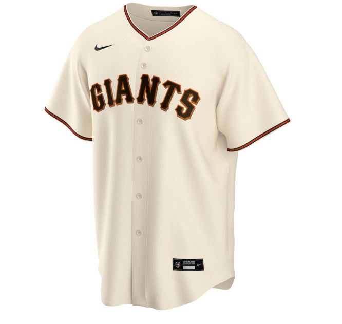 Nike Men San Francisco Giants Cream Home 2020 Official Replica Team Jersey product image 2, provided for visual reference