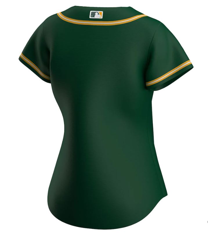 Nike Women Oakland Athletics Green Alternate 2020 Replica Team Jersey product image 3, provided for visual reference and