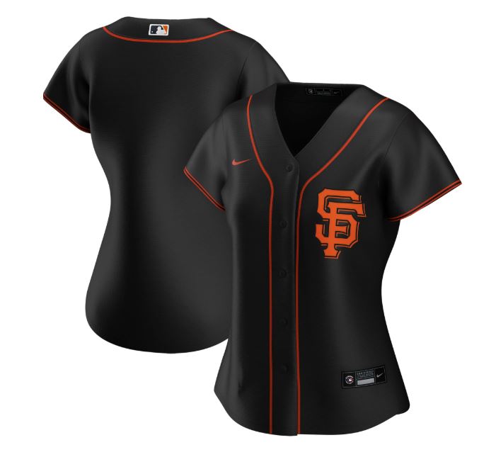 Nike Women San Francisco Giants Black Alternate 2020 Replica Team Jersey product image 1, provided for visual reference and