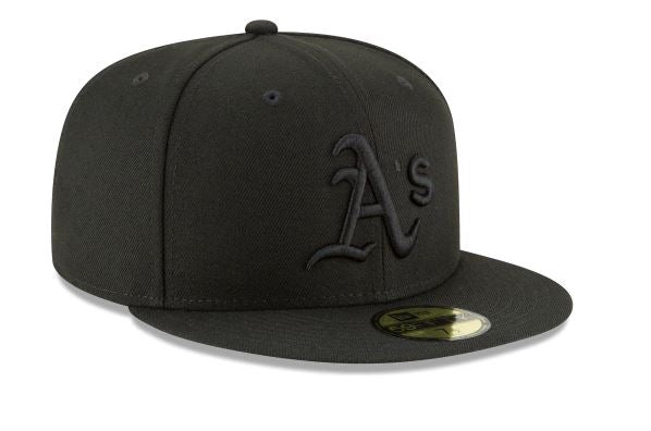 Oakland Athletics New Era Basic Collection Fitted 59Fifty-Black product image 2, provided for visual reference and product