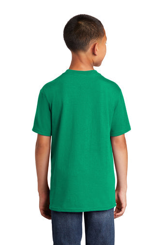 Port & CompanyÂ® Youth Core Cotton T-Shirt- Kelly product image 2, provided for visual reference and product detail review