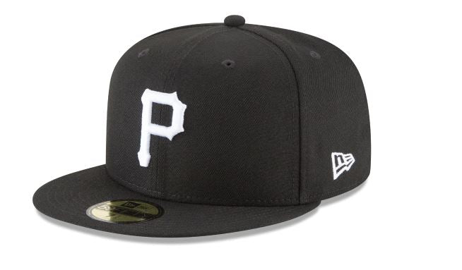 Pittsburgh Pirates New Era Basic Collection Fitted 59Fifty-Black And White product image 1, provided for visual reference