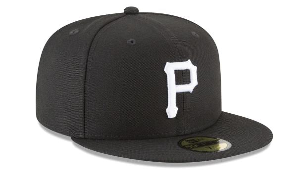 Pittsburgh Pirates New Era Basic Collection Fitted 59Fifty-Black And White product image 4, provided for visual reference