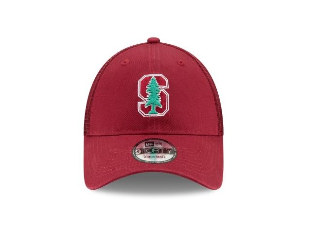 Stanford Cardinal New Era Trucker 9Forty Adjustable-Maroon product image 2, provided for visual reference and product detail