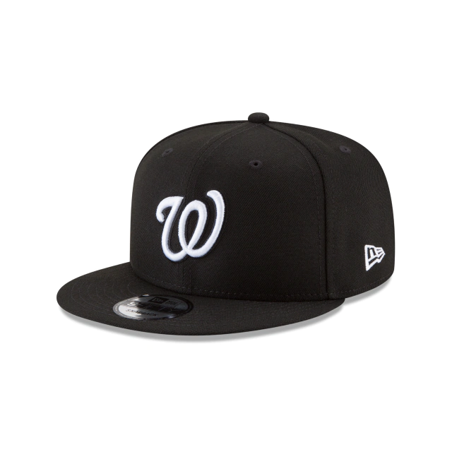 WASHINGTON NATIONALS NEW ERA BASIC COLLECTION Snapback 9FIFTY-BLACK AND WHITE product image 2, provided for visual reference