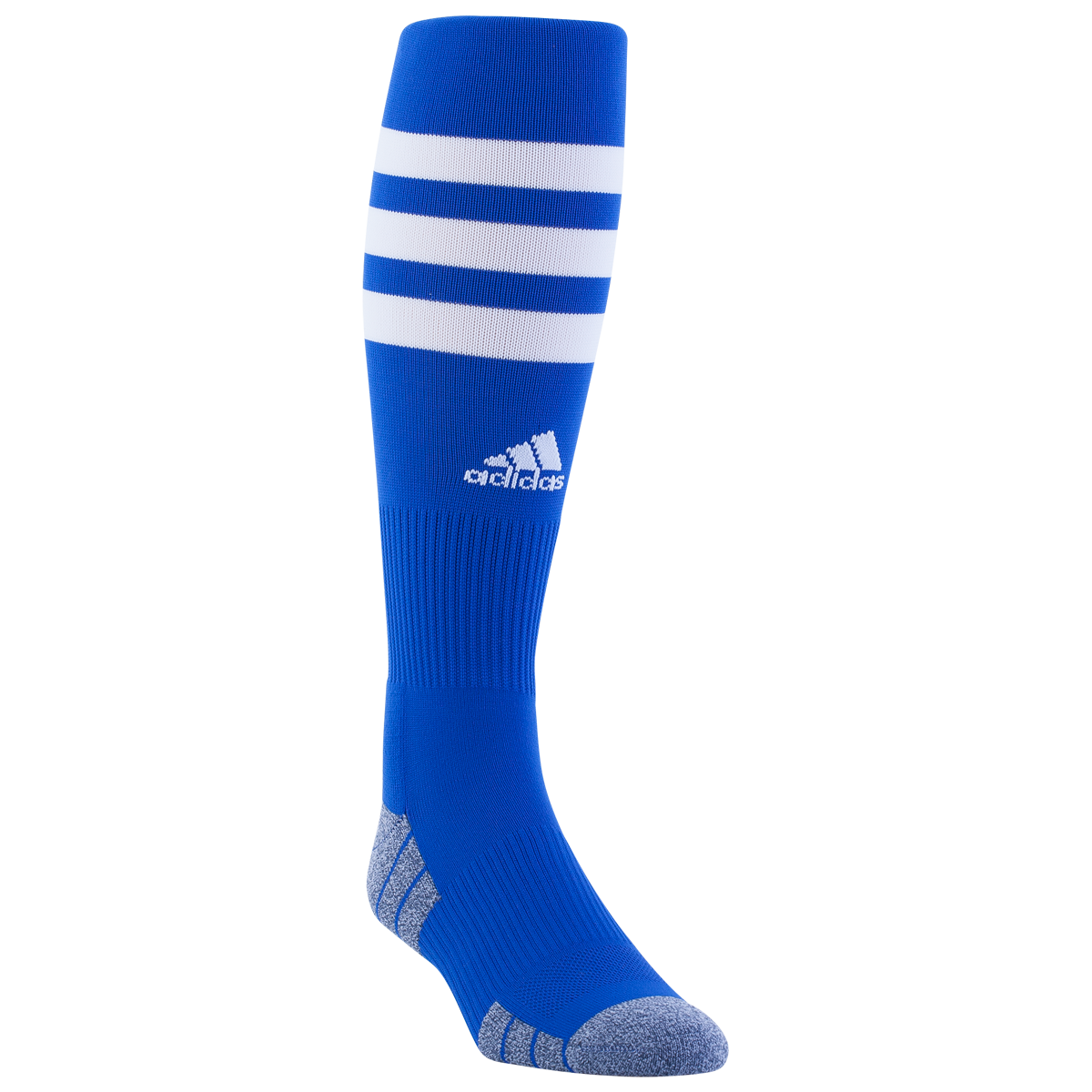Adidas 3 Stripe Hoop Socks-Royal/White product image 1, provided for visual reference and product detail review
