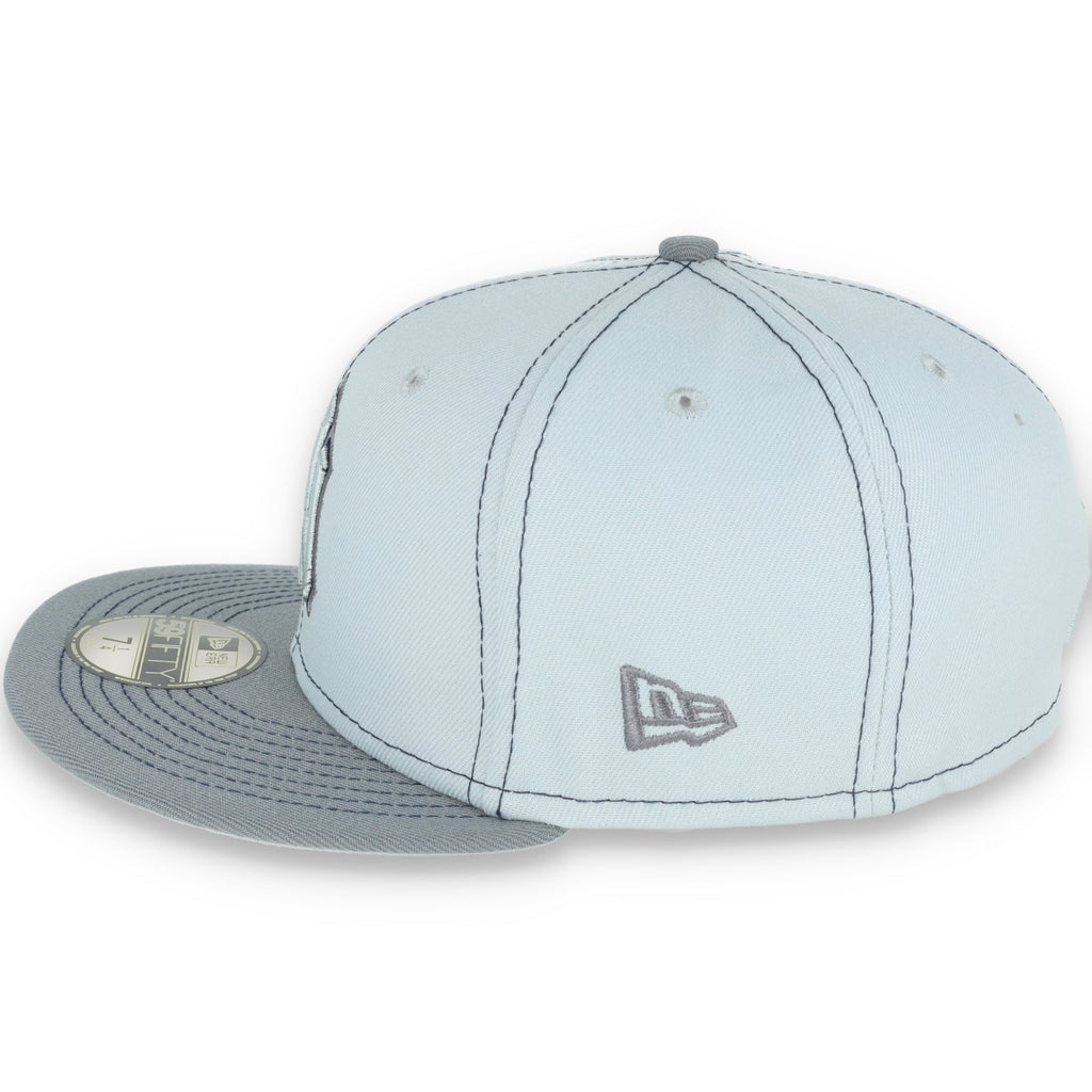 New York Yankee Gray Pop 59FIFTY Fitted Hat- Gray product image 3, provided for visual reference and product detail review