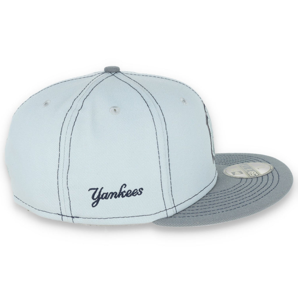 New York Yankee Gray Pop 59FIFTY Fitted Hat- Gray product image 5, provided for visual reference and product detail review