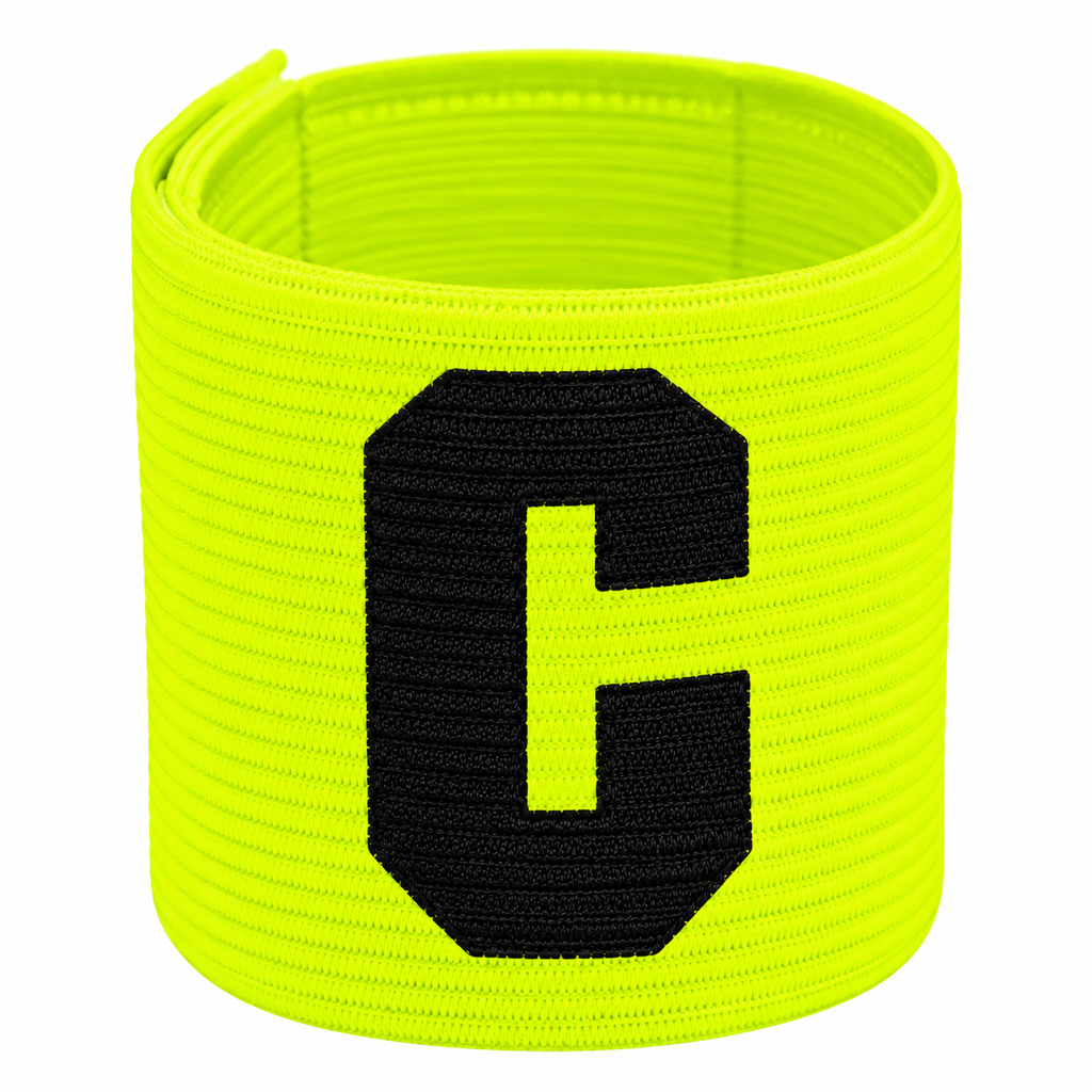 Just 4 Kicks European Style Captain Band - Neon Yellow product image 1, provided for visual reference and product detail