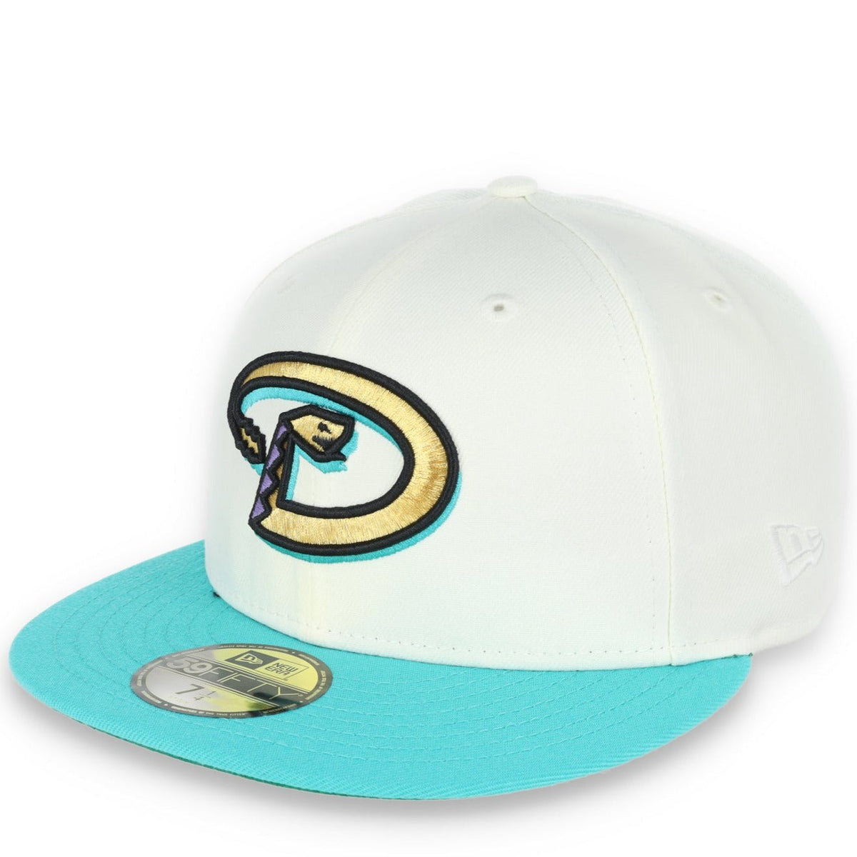 New Era Arizona Diamondbacks Patch 59FIFTY Fitted Ivory Hat product image 2, provided for visual reference and product