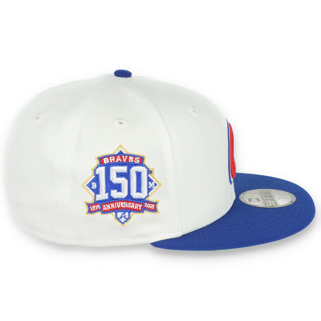 New Era Atlanta Braves 150th Anniversary Patch 59FIFTY Fitted Ivory Hat product image 4, provided for visual reference and