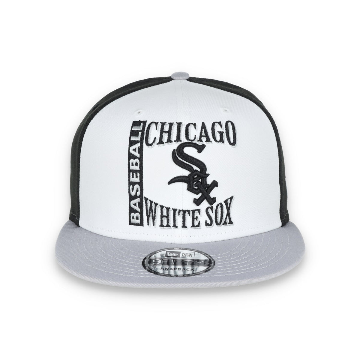 New Era Chicago White Sox Retro Sport 9FIFTY Snapback Hat - White/Black product image 2, provided for visual reference and