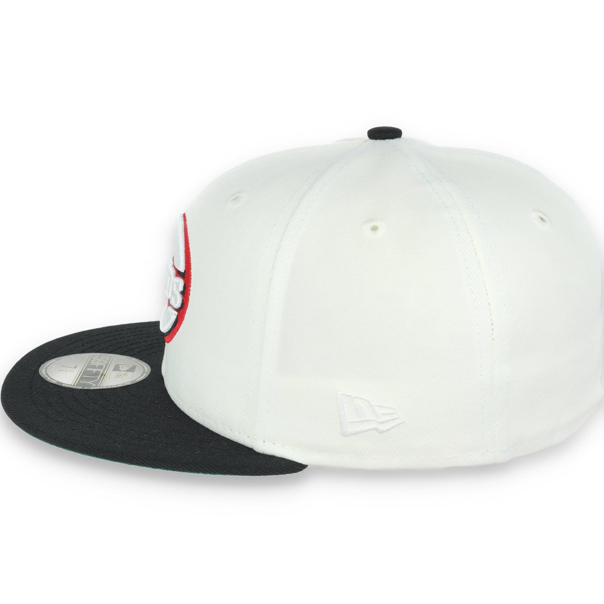 New Era Cincinnati Red Patch 59FIFTY Fitted Ivory Hat product image 6, provided for visual reference and product detail