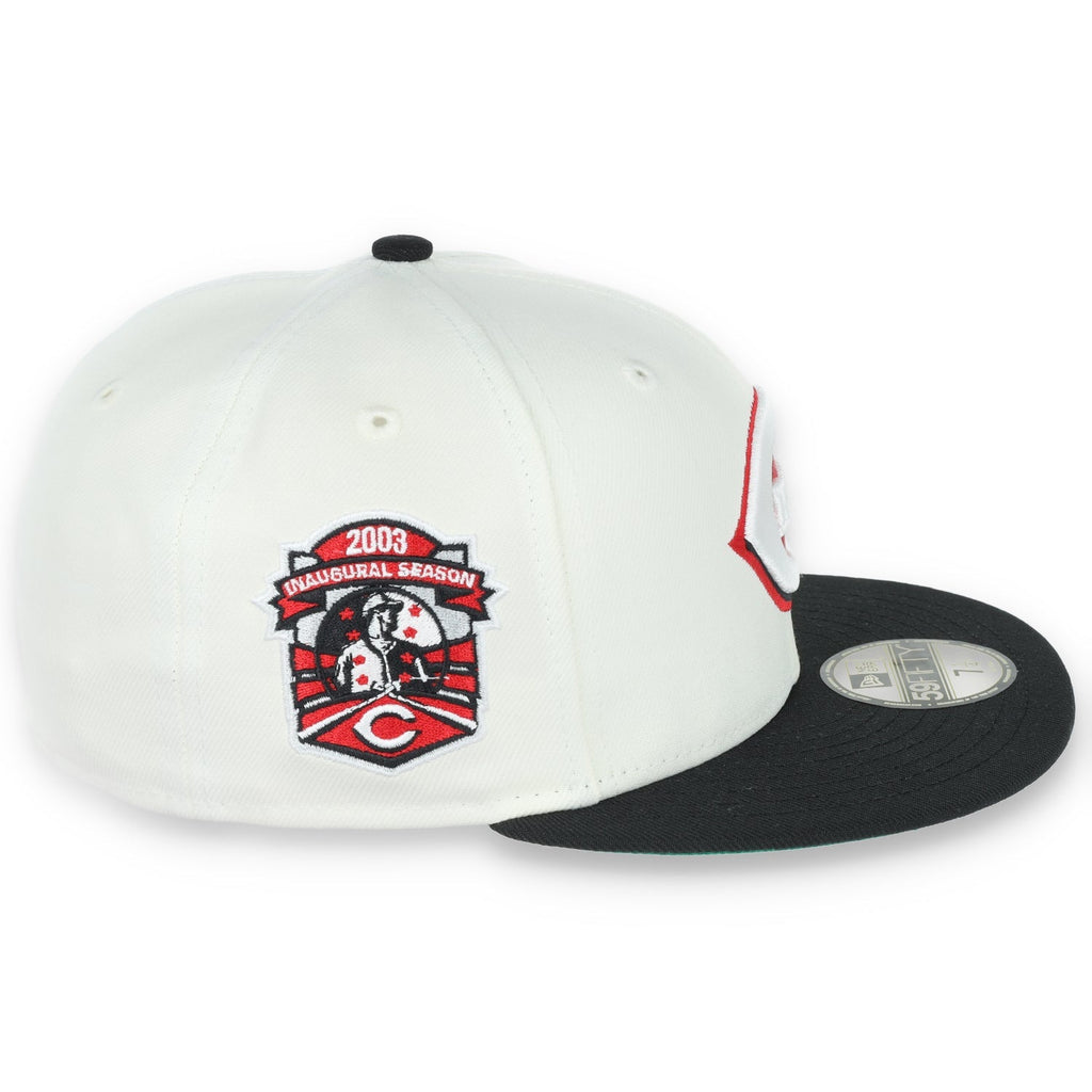 New Era Cincinnati Red Patch 59FIFTY Fitted Ivory Hat product image 4, provided for visual reference and product detail