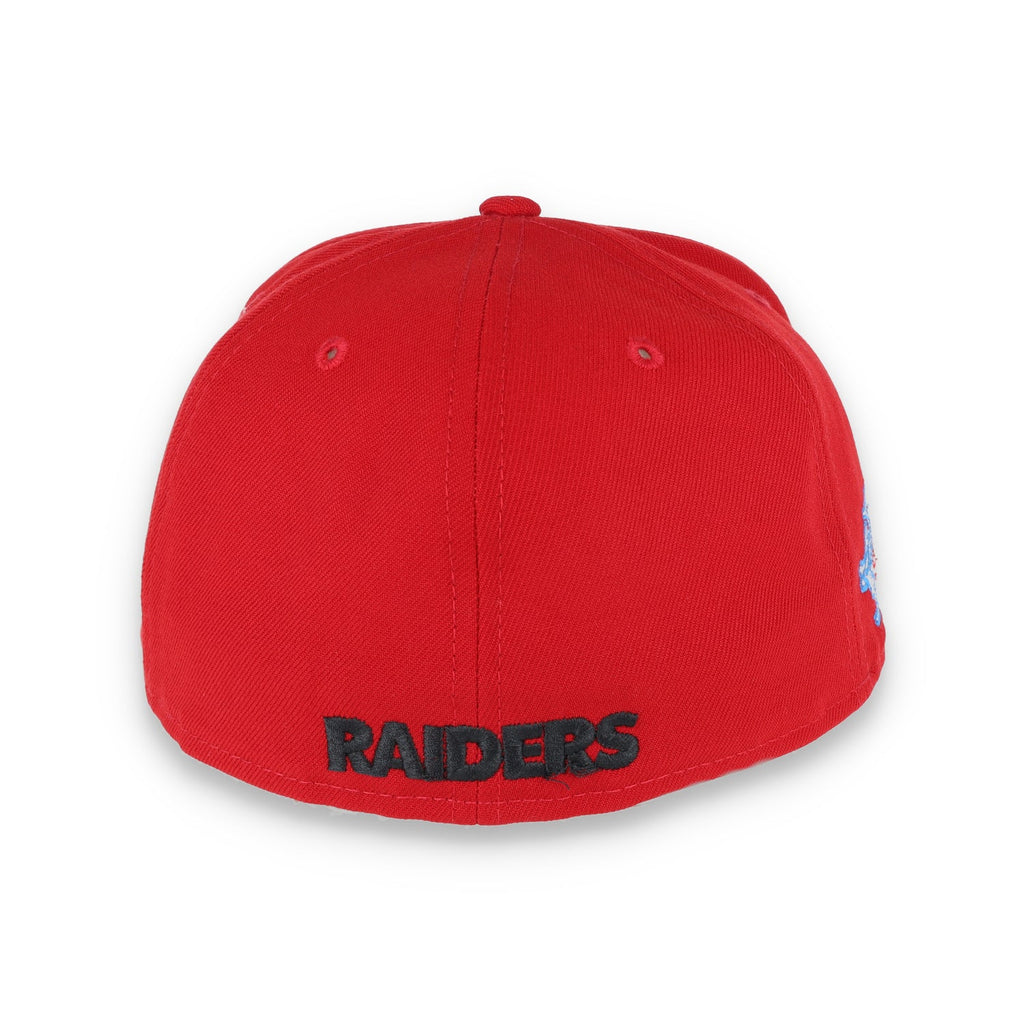 New Era Las Vegas Raiders Shield XVIII Side Patch 59FIFTY Fitted Hat-RED product image 5, provided for visual reference and