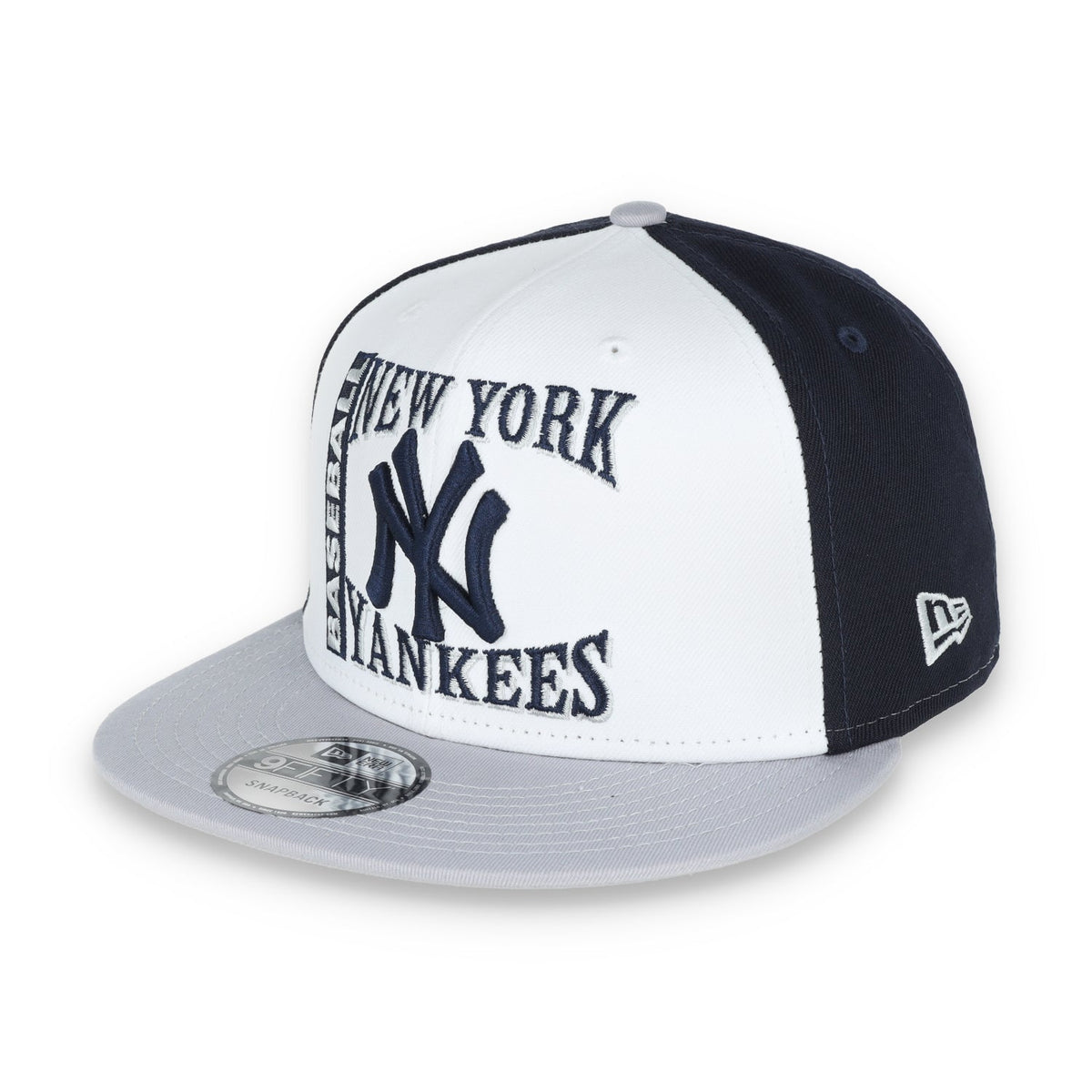 New Era New York Yankee Retro Sport 9FIFTY Snapback Hat - White/Navy product image 3, provided for visual reference and