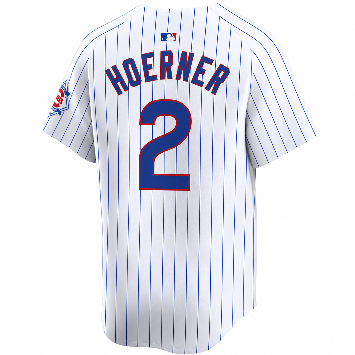 Nico Hoerner Chicago Cubs Nike Youth 150th Anniversary Homerun Pinstripe Jersey product image 2, provided for visual