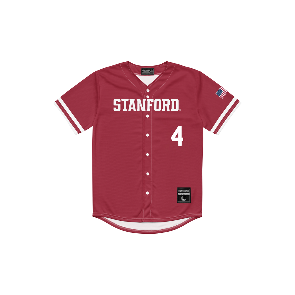 Nico Hoerner Chicago Cubs Stanford University Baseball Jersey product image 3, provided for visual reference and product