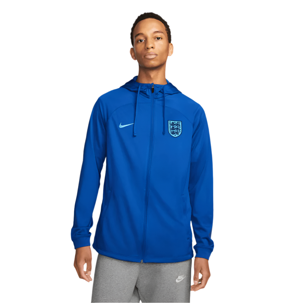 Nike 2022-23 England Hooded Track Jacket product image 1, provided for visual reference and product detail review