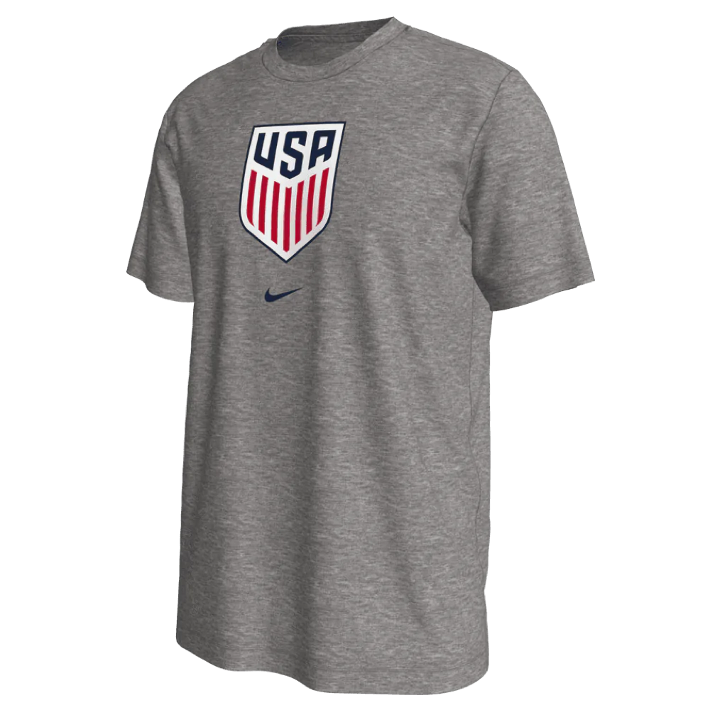 Nike U.S. Men Soccer T-Shirt-Heather Grey product image 1, provided for visual reference and product detail review
