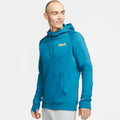 Nike Men Club America GFA Fleece Soccer Hoodie - Industrial Blue/Lemon Chiffon product image 1, provided for visual