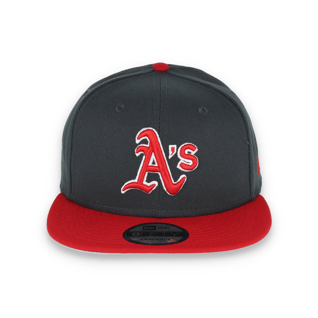New Era Oakland Athletics 2-Tone Color Pack 9FIFTY Snapback Hat - Grey/Scarlet product image 2, provided for visual