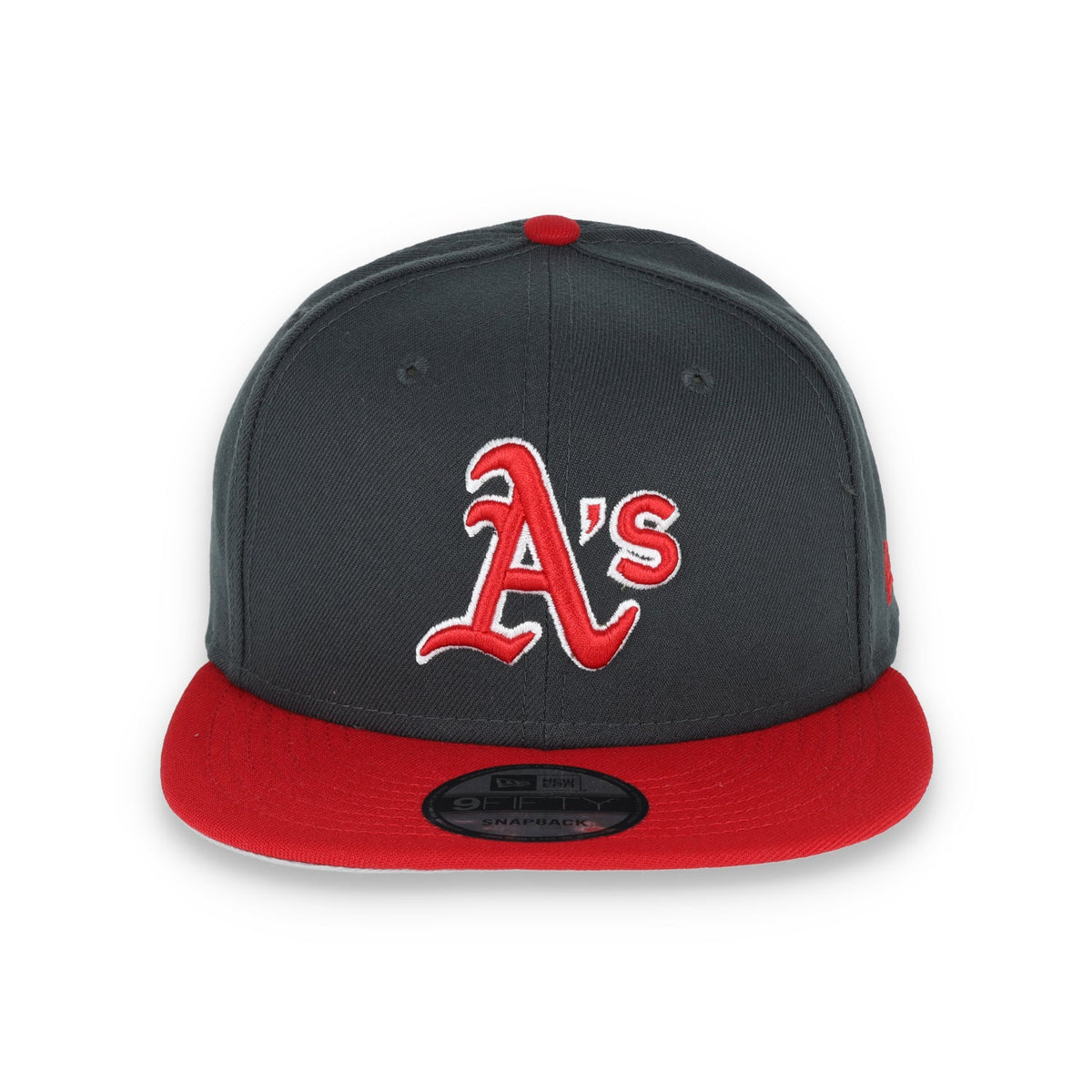 New Era Oakland Athletics 2-Tone Color Pack 9FIFTY Snapback Hat - Grey/Scarlet product image 2, provided for visual