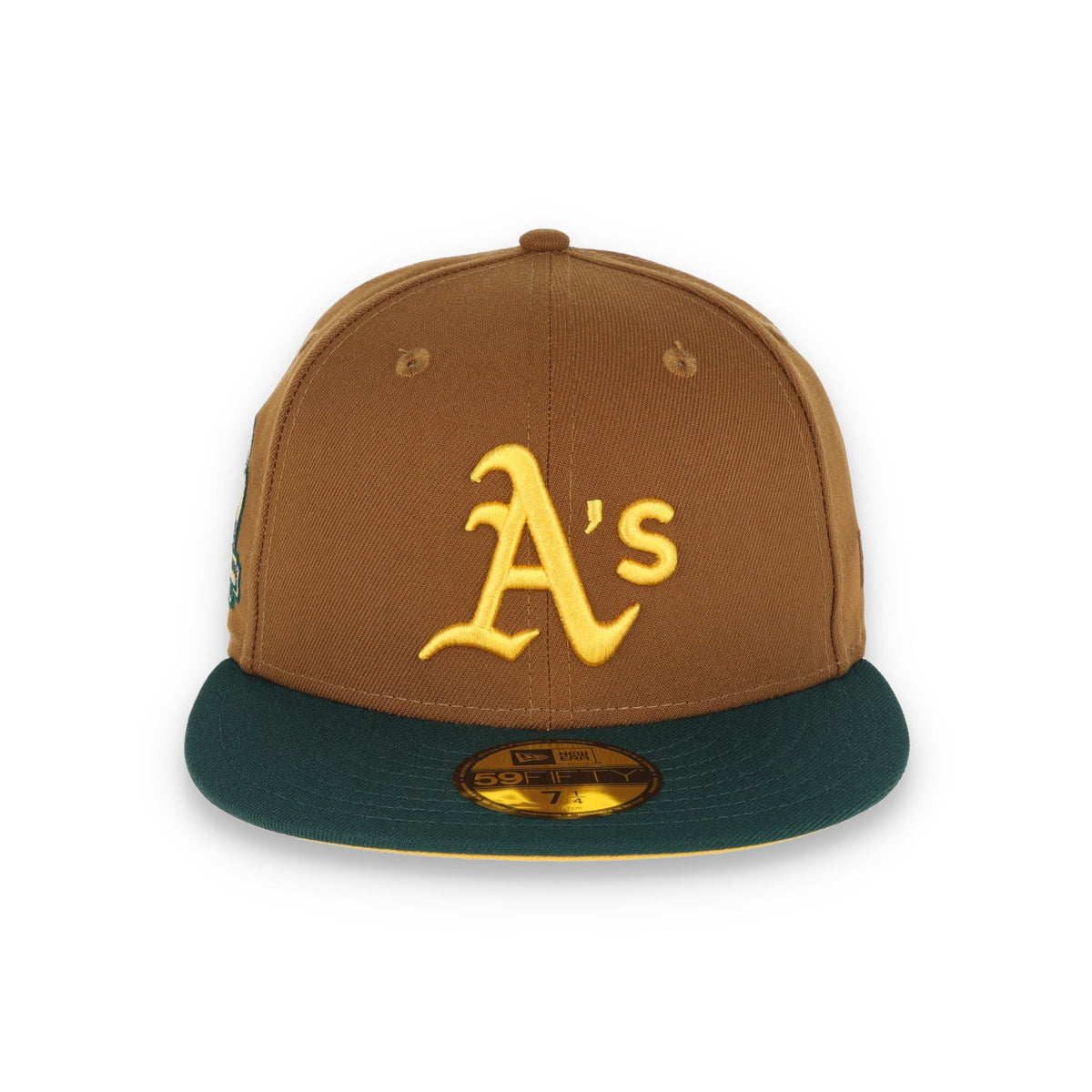 New Era Oakland Athletics 40th Anniversary Patch 59FIFTY Fitted-Peanut/DK Green product image 2, provided for visual
