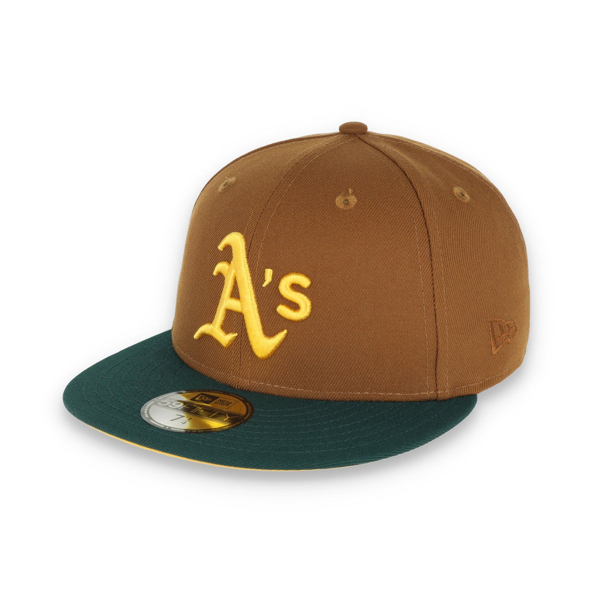 New Era Oakland Athletics 40th Anniversary Patch 59FIFTY Fitted-Peanut/DK Green product image 3, provided for visual