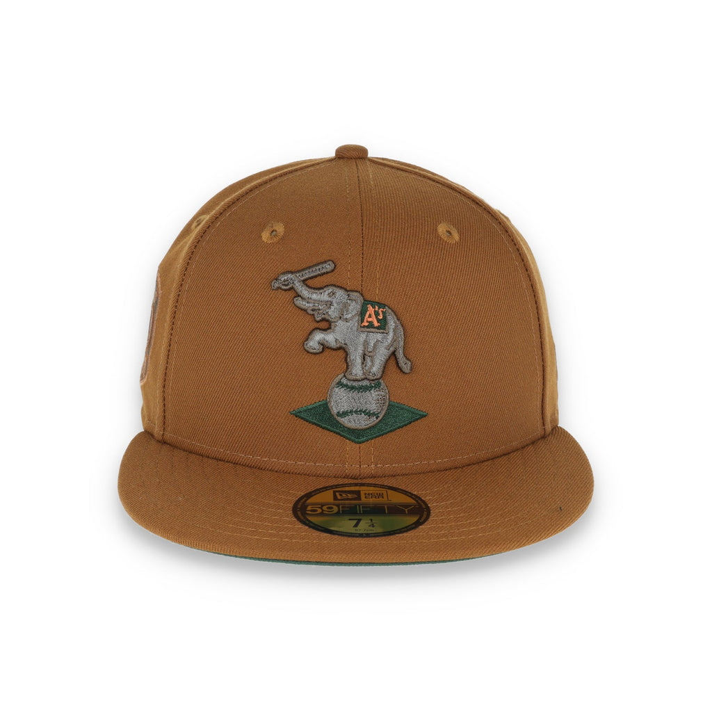New Era Oakland Athletics 50th Anniversary Patch 59FIFTY Fitted-Peanut/DK Green product image 2, provided for visual