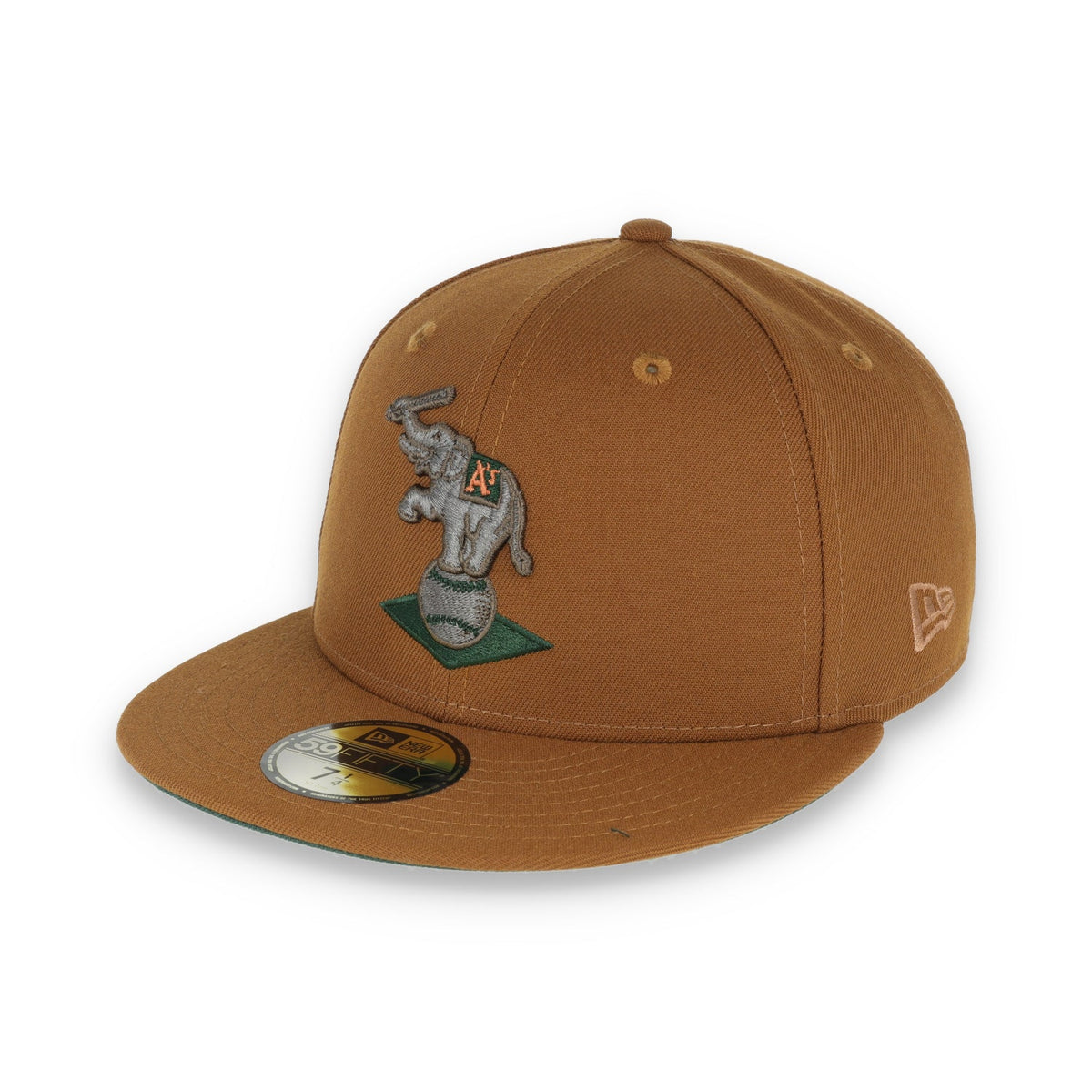New Era Oakland Athletics 50th Anniversary Patch 59FIFTY Fitted-Peanut/DK Green product image 3, provided for visual