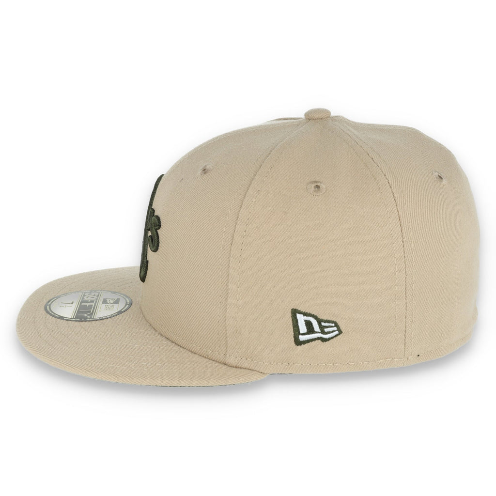 New Era Oakland Athletics 1989 World Series Patch 59FIFTY Fitted-Camel/Rifle product image 2, provided for visual reference