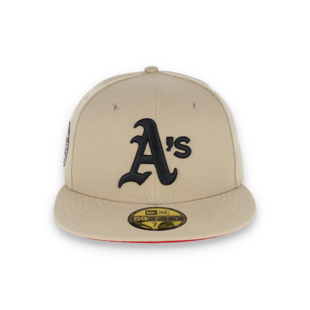 New Era Oakland Athletics 1987 All Star Patch 59FIFTY Fitted-Tan/Black product image 2, provided for visual reference and