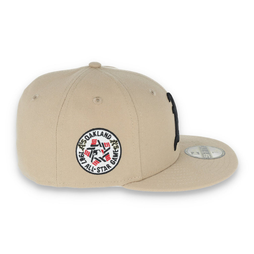 New Era Oakland Athletics 1987 All Star Patch 59FIFTY Fitted-Tan/Black product image 6, provided for visual reference and