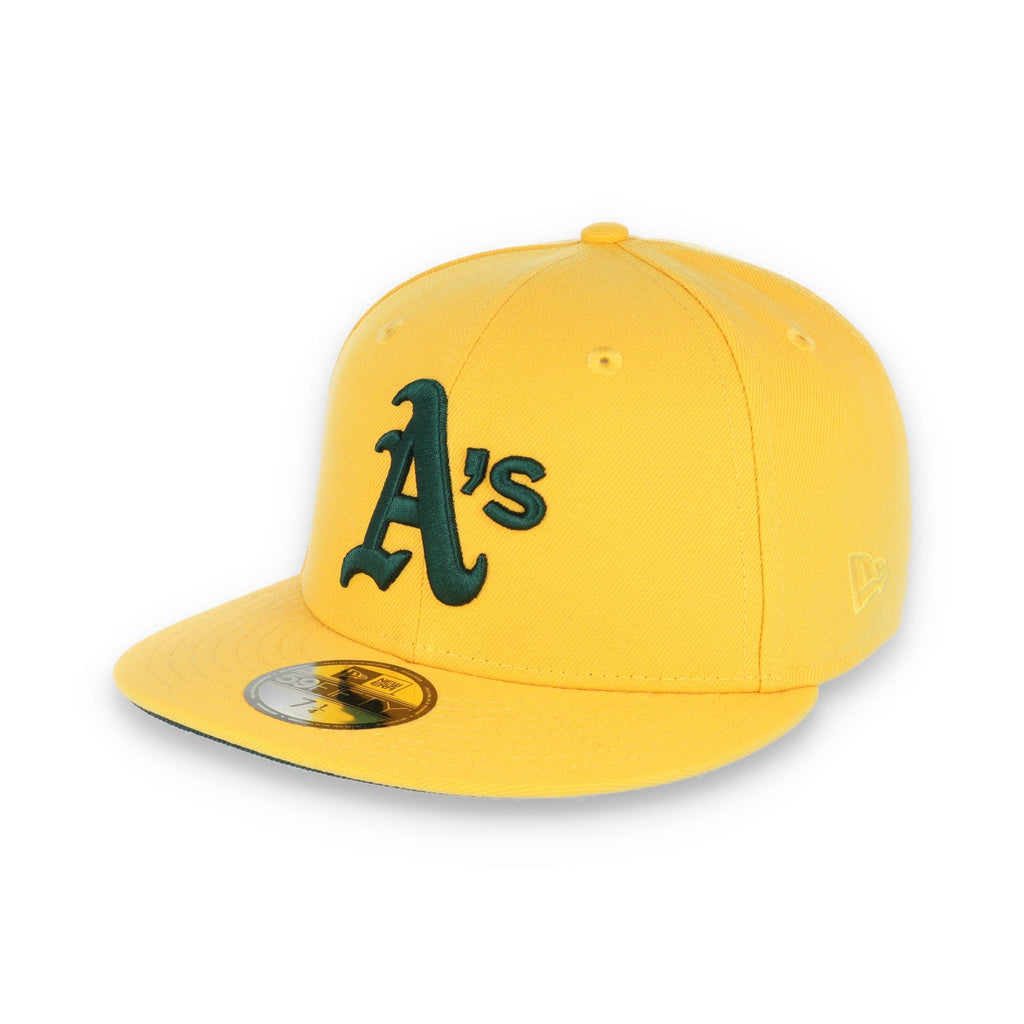 New Era Oakland Athletics 1989 Battle of the Bay Patch 59FIFTY Fitted-Yellow/Forest Green product image 3, provided for