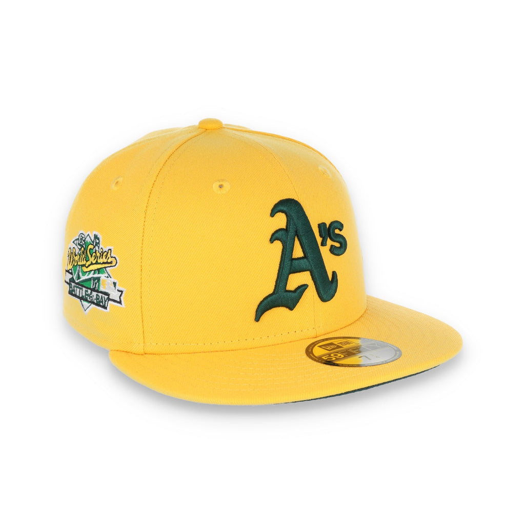 New Era Oakland Athletics 1989 Battle of the Bay Patch 59FIFTY Fitted-Yellow/Forest Green product image 1, provided for