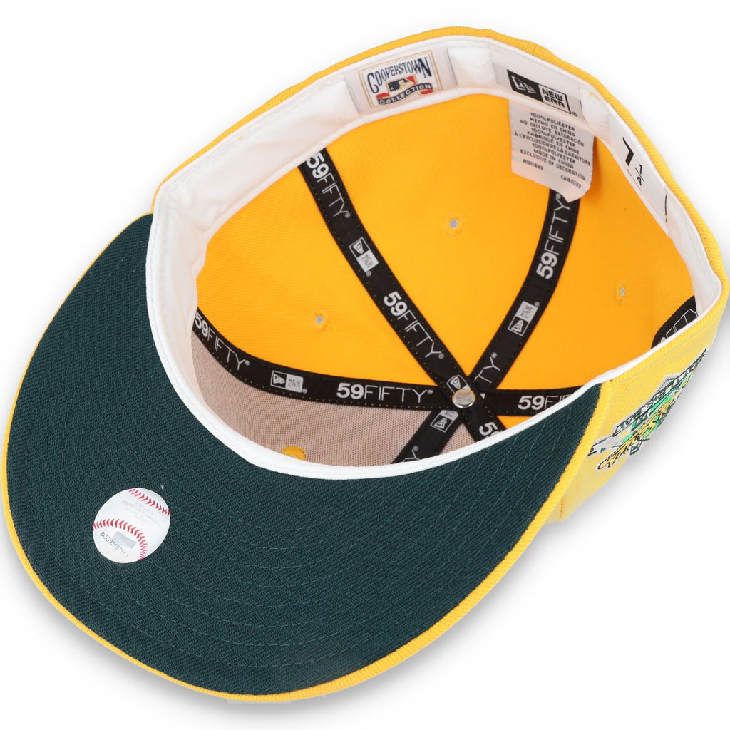 New Era Oakland Athletics 1989 Battle of the Bay Patch 59FIFTY Fitted-Yellow/Forest Green product image 7, provided for