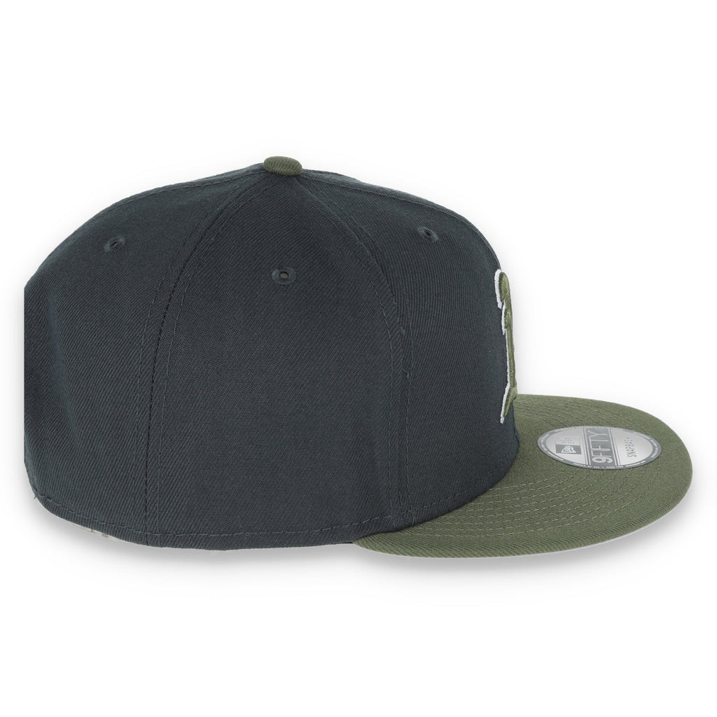 New Era Oakland Athletics 2-Tone Color Pack 9FIFTY Snapback Hat - Grey/Olive product image 6, provided for visual reference