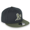 New Era Oakland Athletics 2-Tone Color Pack 9FIFTY Snapback Hat - Grey/Olive product image 1, provided for visual reference