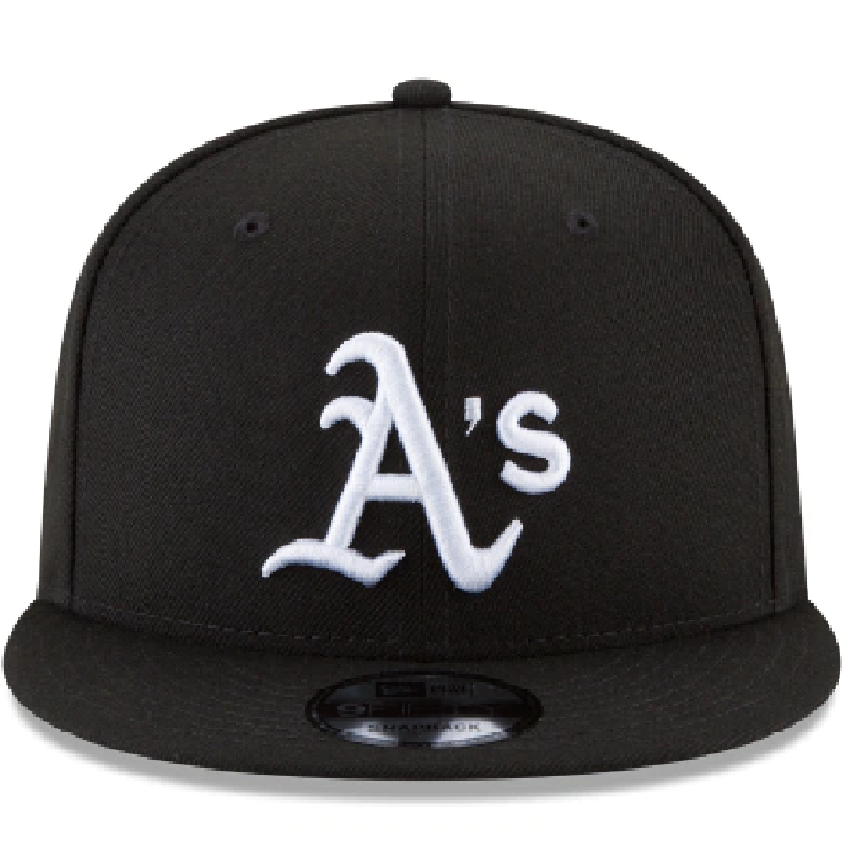 OAKLAND ATHLETICS NEW ERA BASIC COLLECTION Snapback 9FIFTY-BLACK AND WHITE product image 2, provided for visual reference