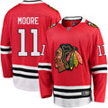 Oliver Moore Chicago Blackhawks Fanatics Red Home Breakaway Men Jersey product image 1, provided for visual reference and