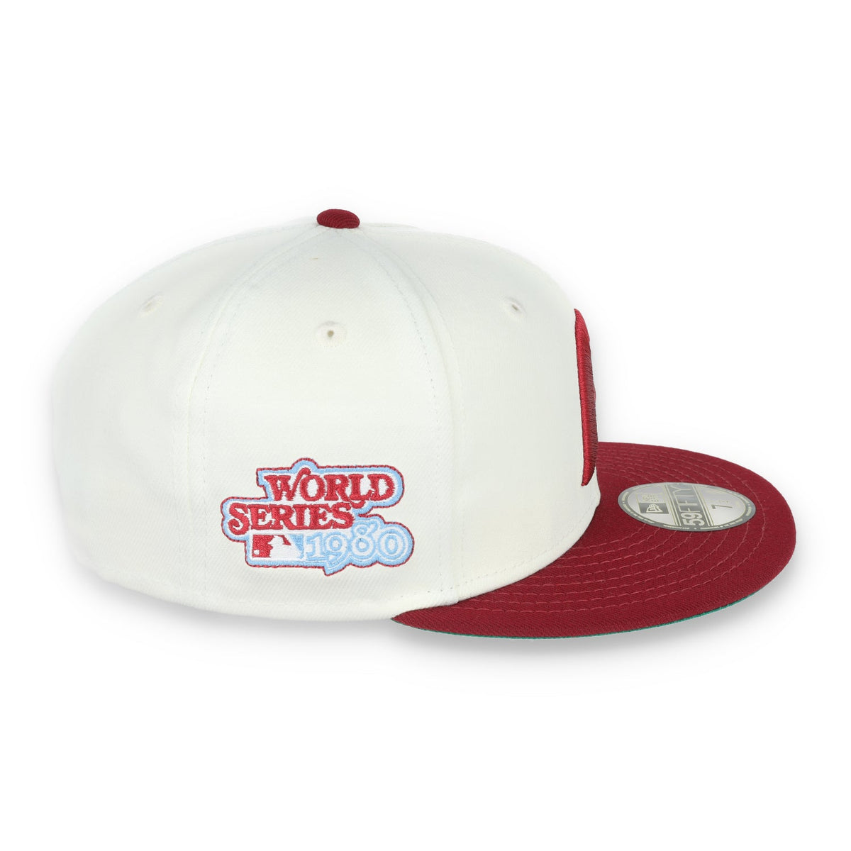 New Era Philadelphia Phillies 1980 World Series Patch 59FIFTY Fitted Hat-Ivory product image 6, provided for visual