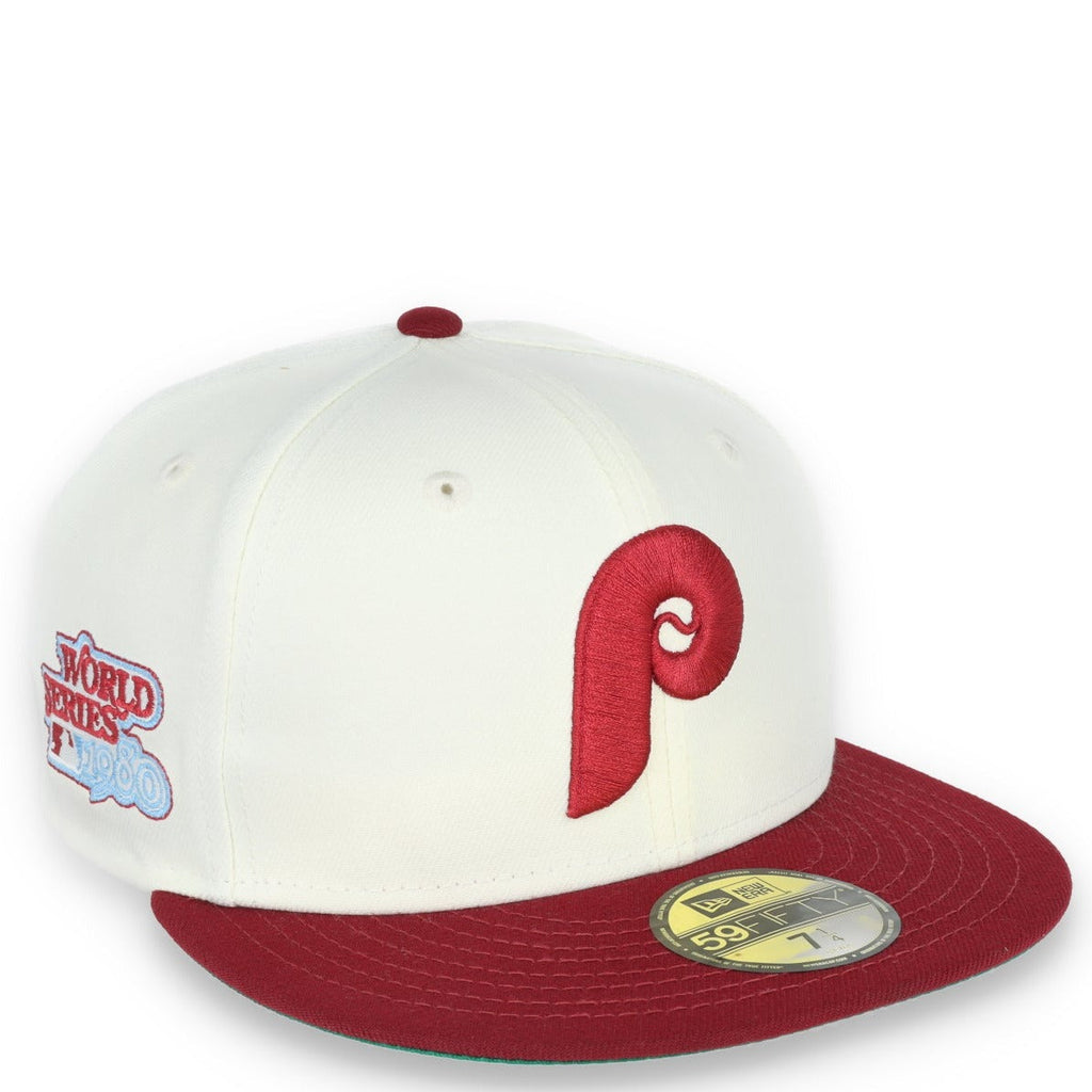 New Era Philadelphia Phillies 1980 World Series Patch 59FIFTY Fitted Hat-Ivory product image 1, provided for visual