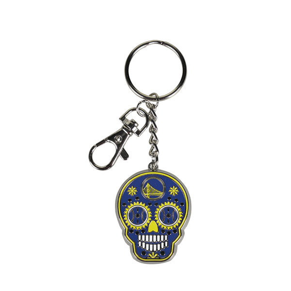 Golden State Warriors Keychain Zamac Sugar Skull product image 1, provided for visual reference and product detail review