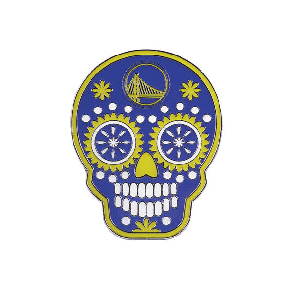Golden State Warriors Lapel Pin Sugar Skull product image 1, provided for visual reference and product detail review