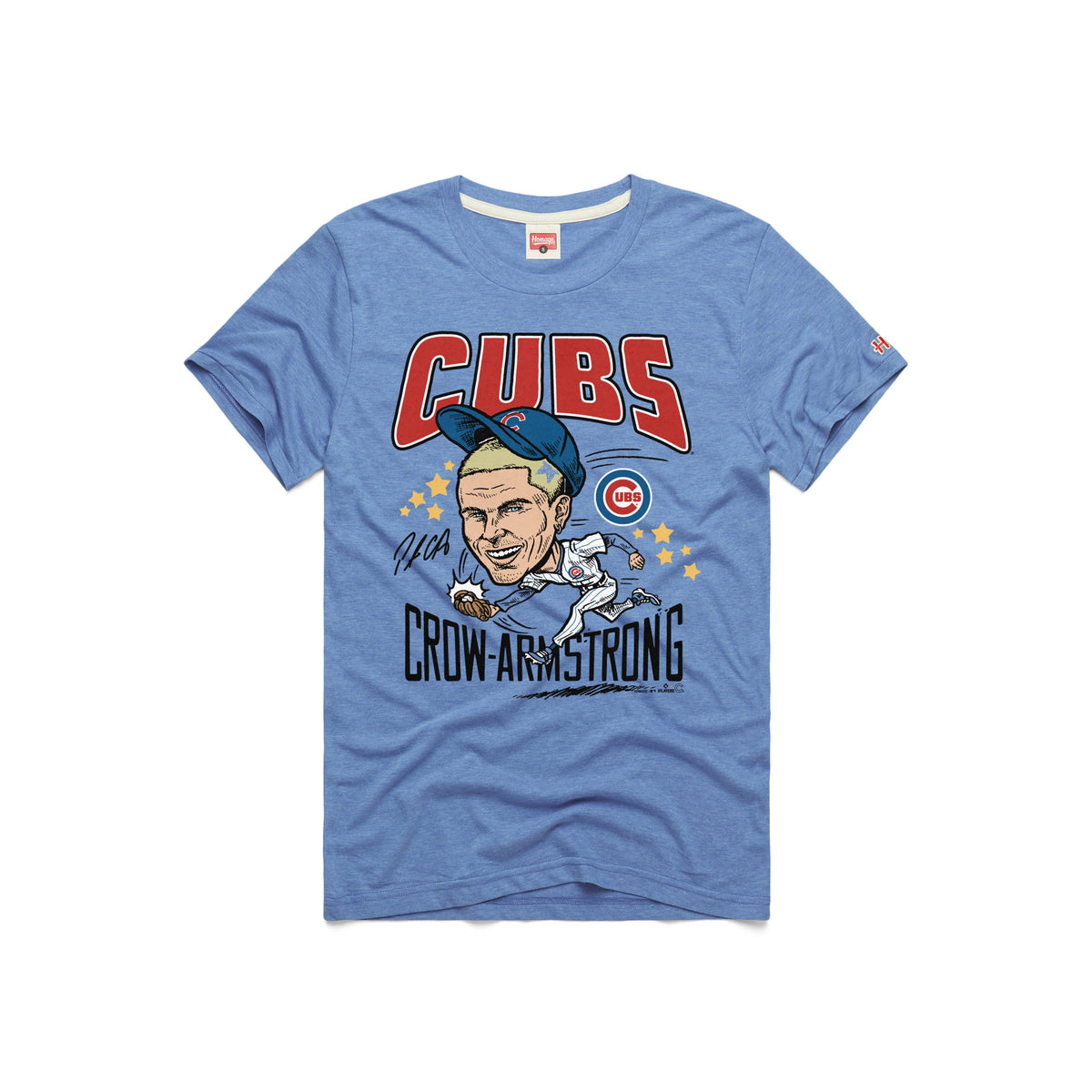 Pete Crow-Armstrong Chicago Cubs Homage Signature T-Shirt product image 1, provided for visual reference and product detail