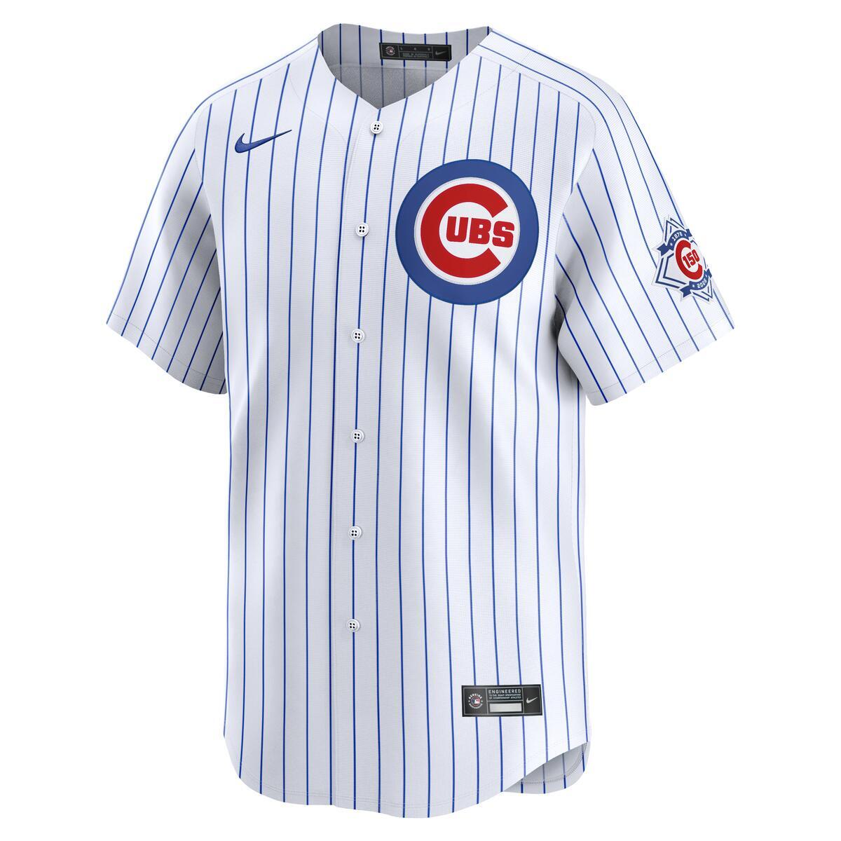 Pete Crow-Armstrong Chicago Cubs Nike Limited 150th Anniversary Home Pinstripe Jersey product image 3, provided for visual